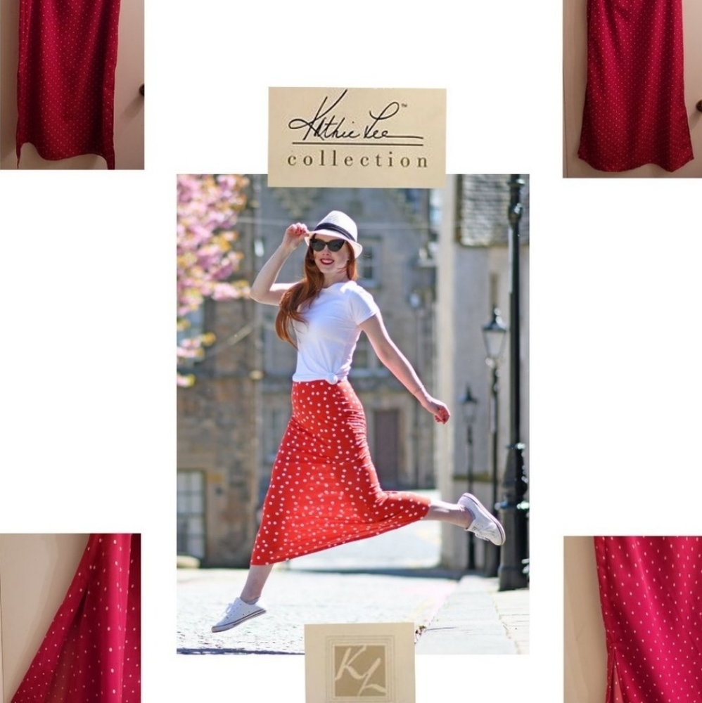 Red Polka Dot Kathie Lee Collection Skirt